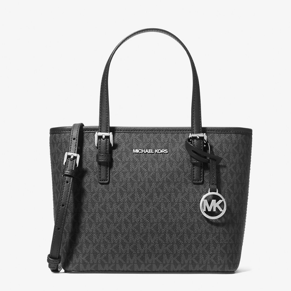 Like New- Michael Kors Jet Set Travel Extra-Small Logo Top-Zip Tote Bag